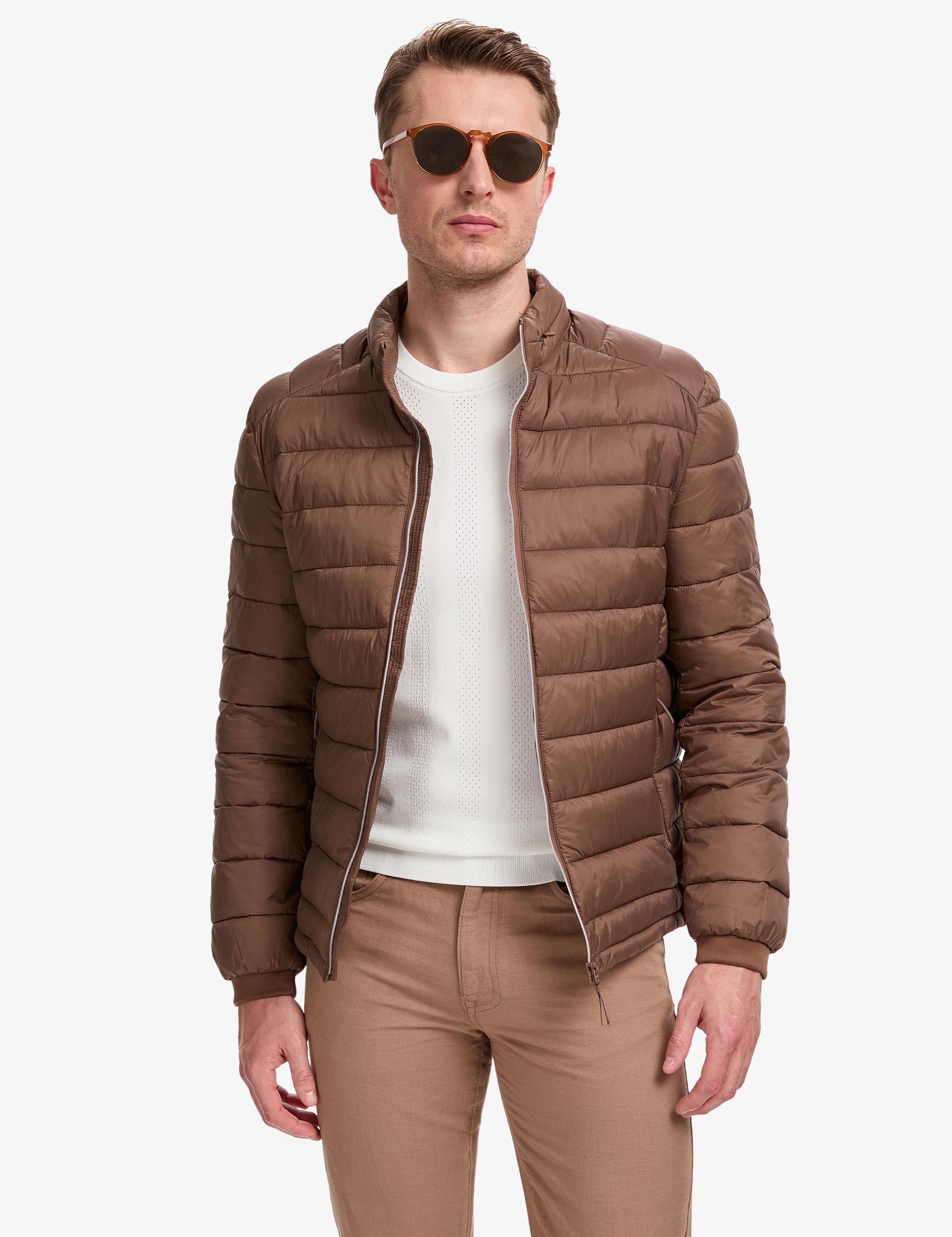 Kahverengi Cropped Slim Mont