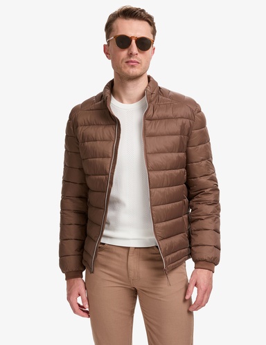 Kahverengi Cropped Slim Mont