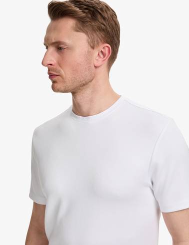 Ekru Regular Fit Bisiklet Yaka Basic Tişört