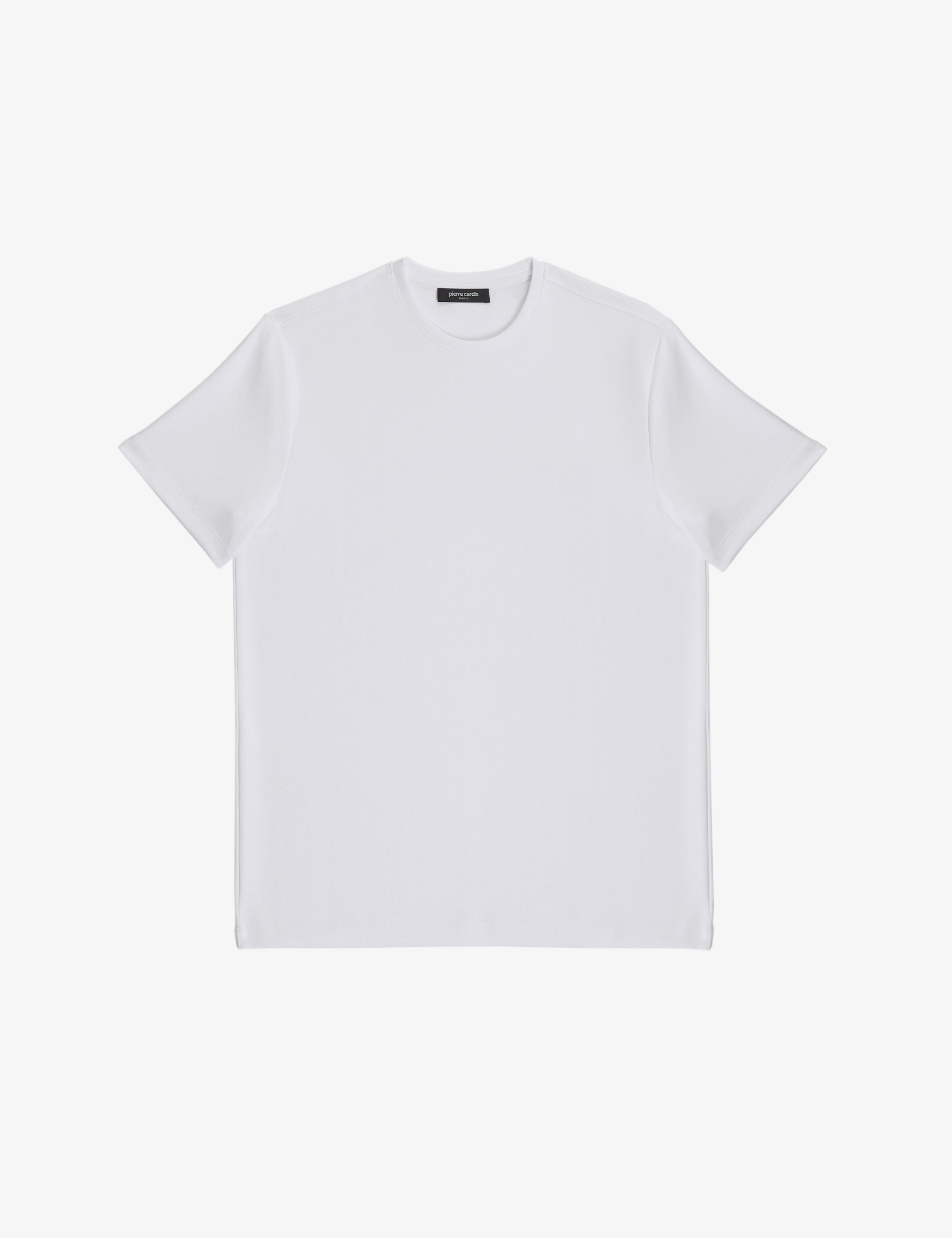 Ekru Regular Fit Bisiklet Yaka Basic Tişört