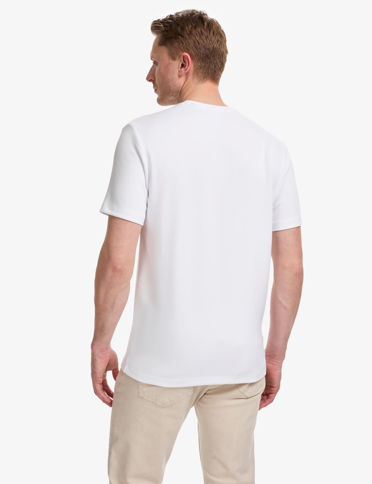 Ekru Regular Fit Basic Tişört - 50321139152