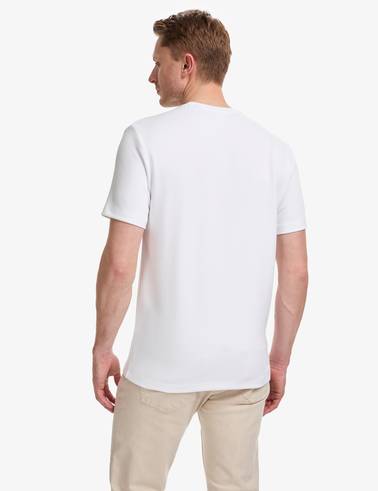 Ekru Regular Fit Bisiklet Yaka Basic Tişört