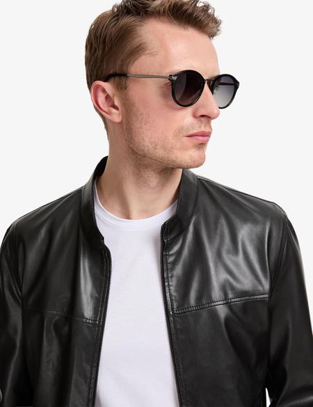 Siyah Deri Ceket - 50328160020