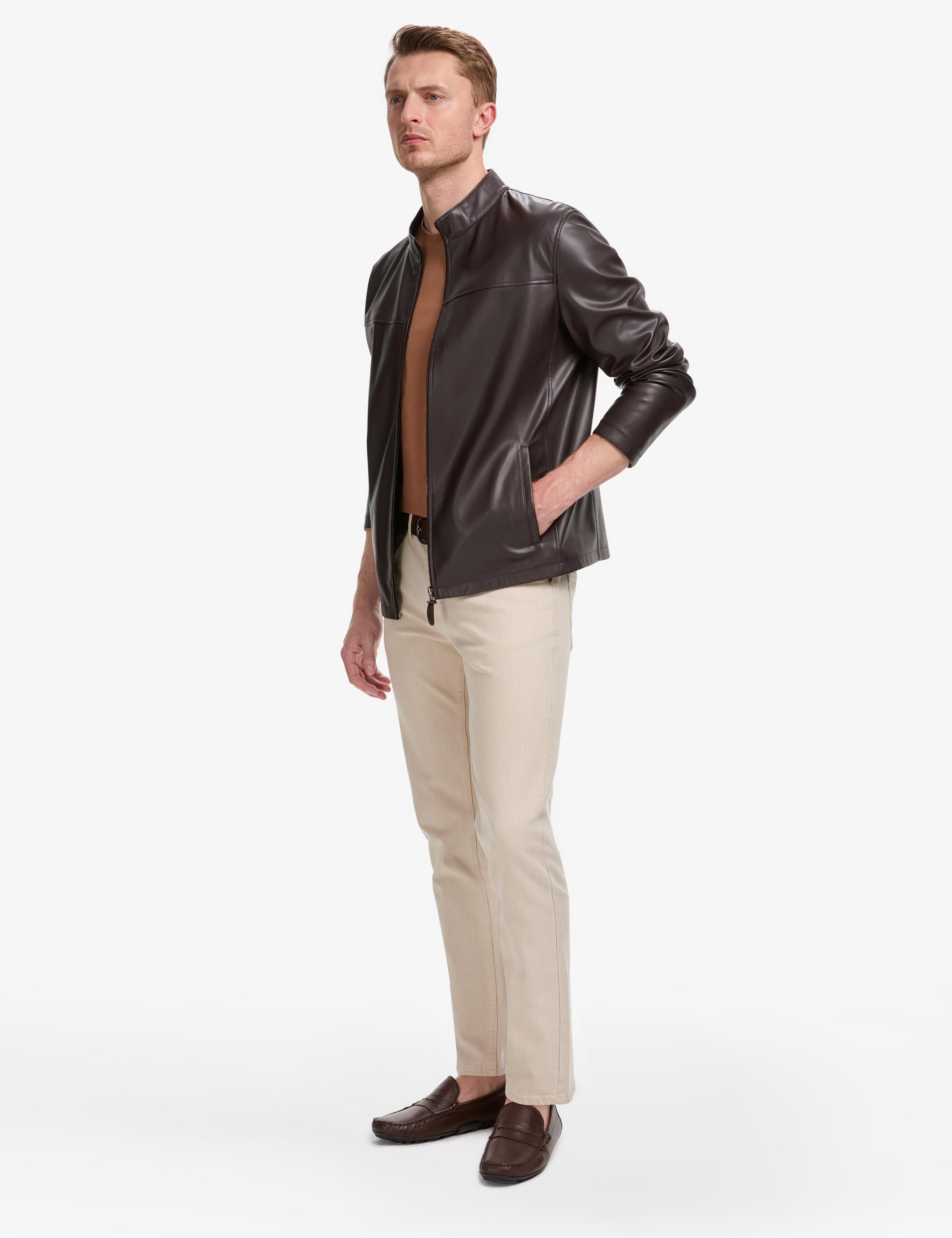 Kahverengi Deri Ceket