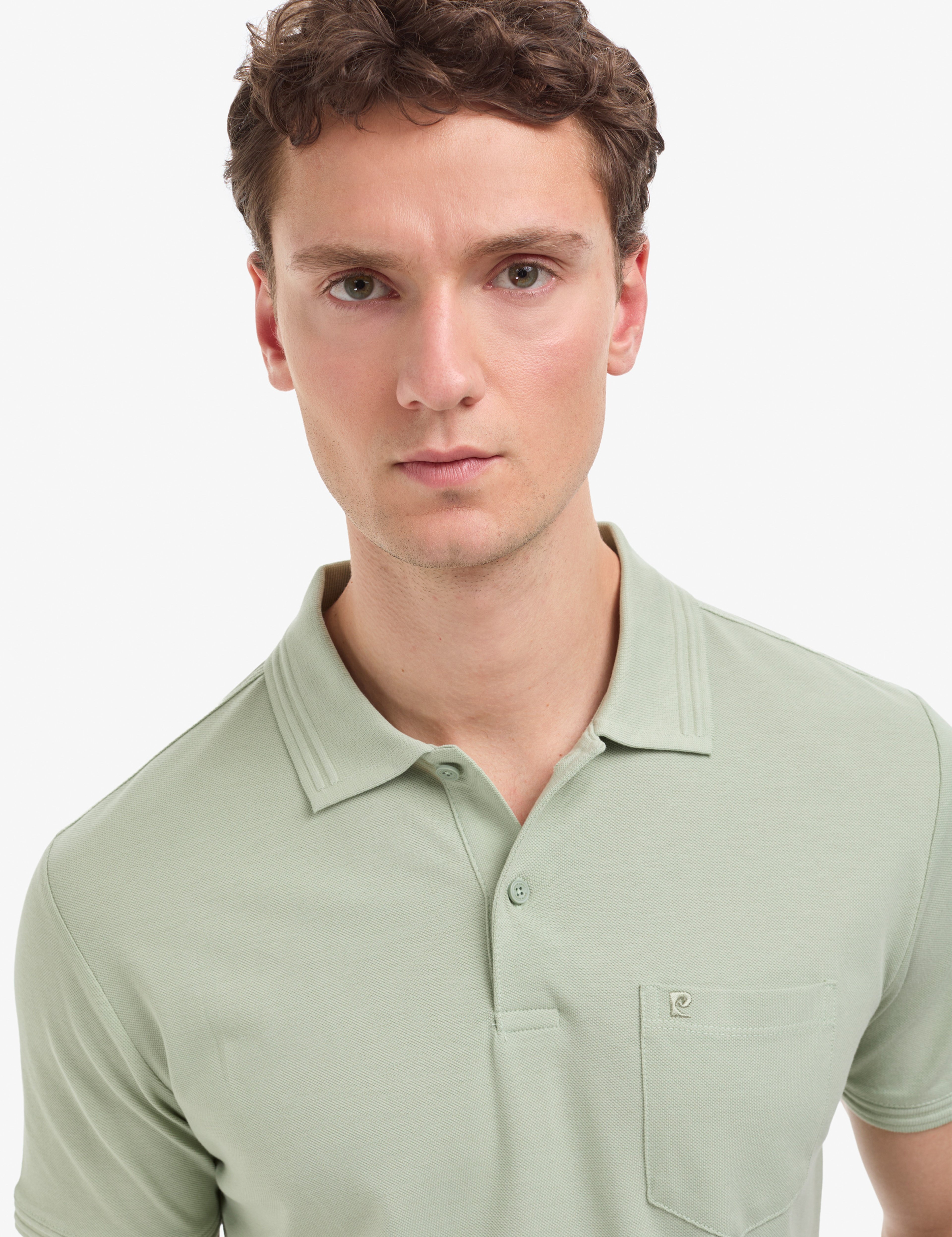 Çağla Regular Fit %100 Pamuk Cepli Kıvrılmaz Düğmeli Polo Yaka Basic Tişört - Image 2