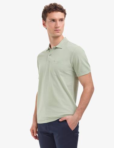 Çağla Regular Fit %100 Pamuk Cepli Kıvrılmaz Düğmeli Polo Yaka Basic Tişört