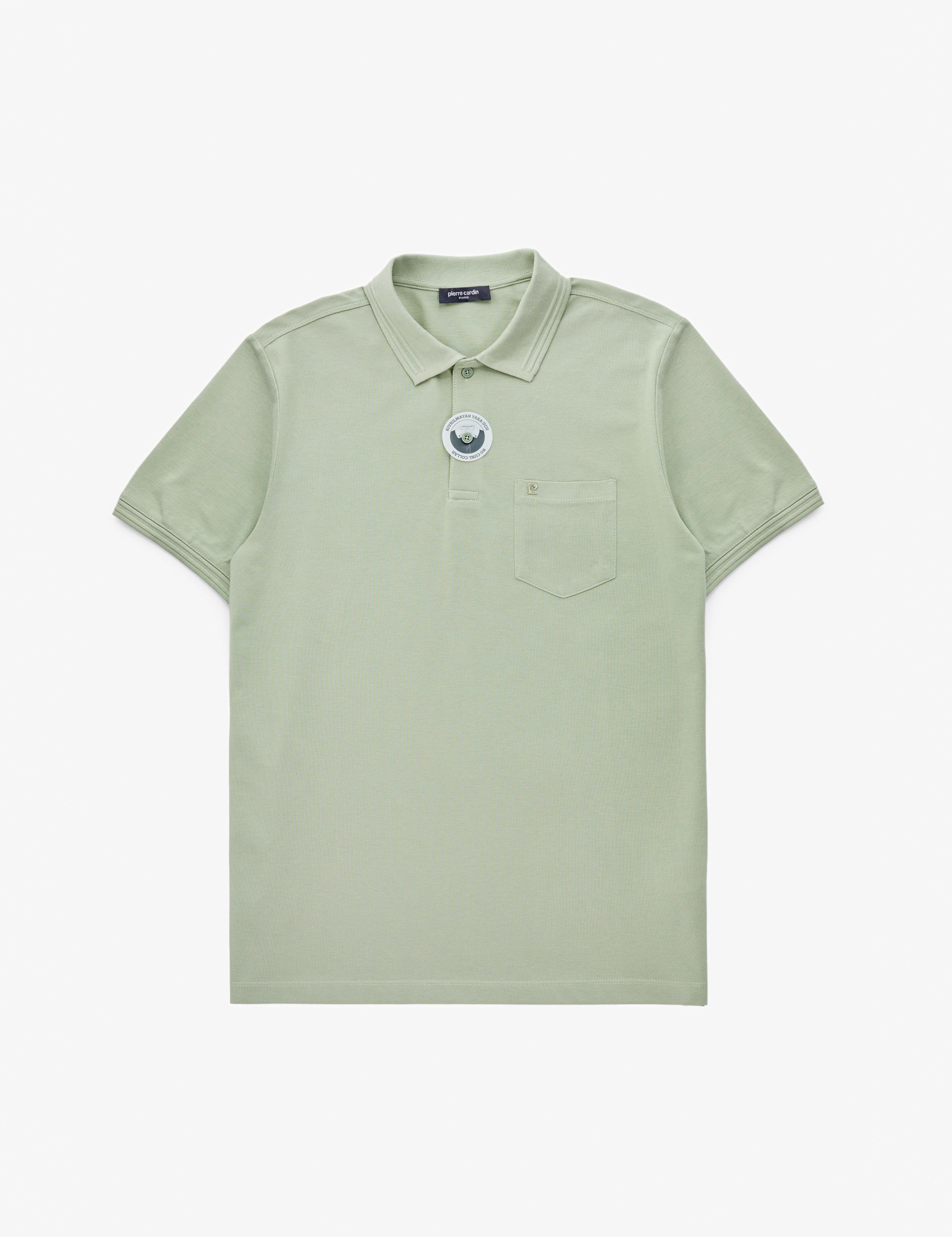 Çağla Regular Fit %100 Pamuk Kıvrılmaz Polo Yaka Basic Tişört