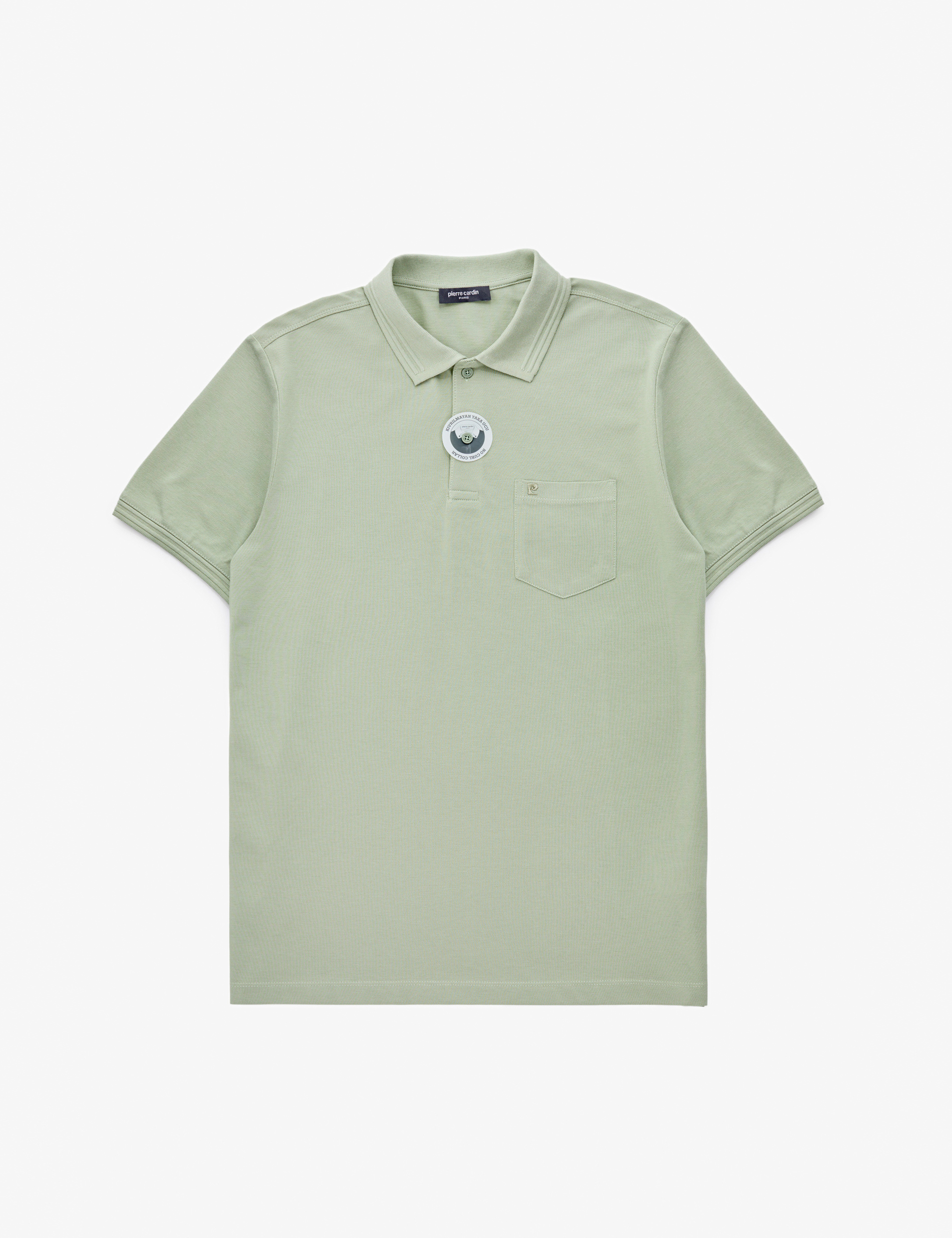 Çağla Regular Fit %100 Pamuk Cepli Kıvrılmaz Düğmeli Polo Yaka Basic Tişört - Image 6