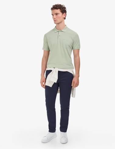 Çağla Regular Fit %100 Pamuk Cepli Kıvrılmaz Düğmeli Polo Yaka Basic Tişört