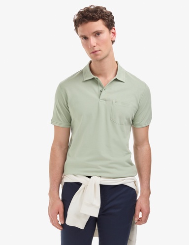 Çağla Regular Fit %100 Pamuk Cepli Kıvrılmaz Düğmeli Polo Yaka Basic Tişört
