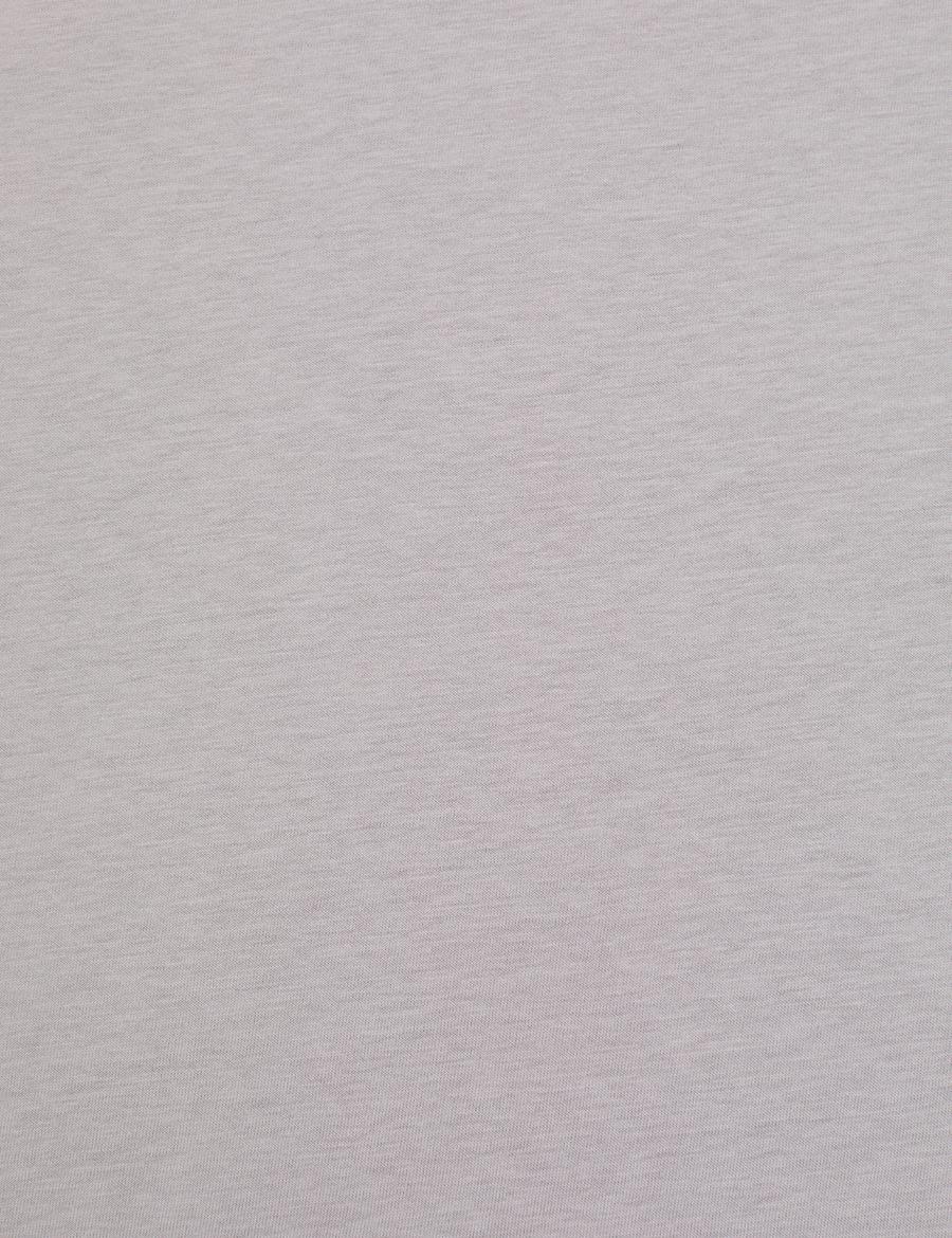 Gri Comfort Fit %100 Pamuk Bisiklet Yaka Basic Tişört