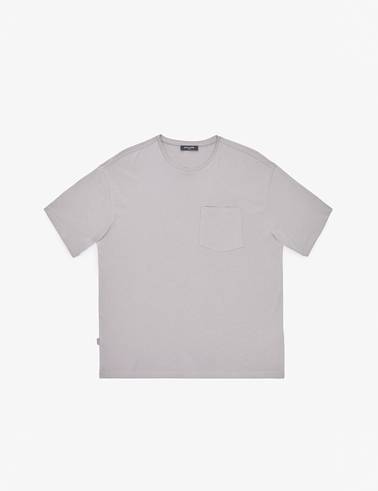 Gri Comfort Fit %100 Pamuk Bisiklet Yaka Basic Tişört