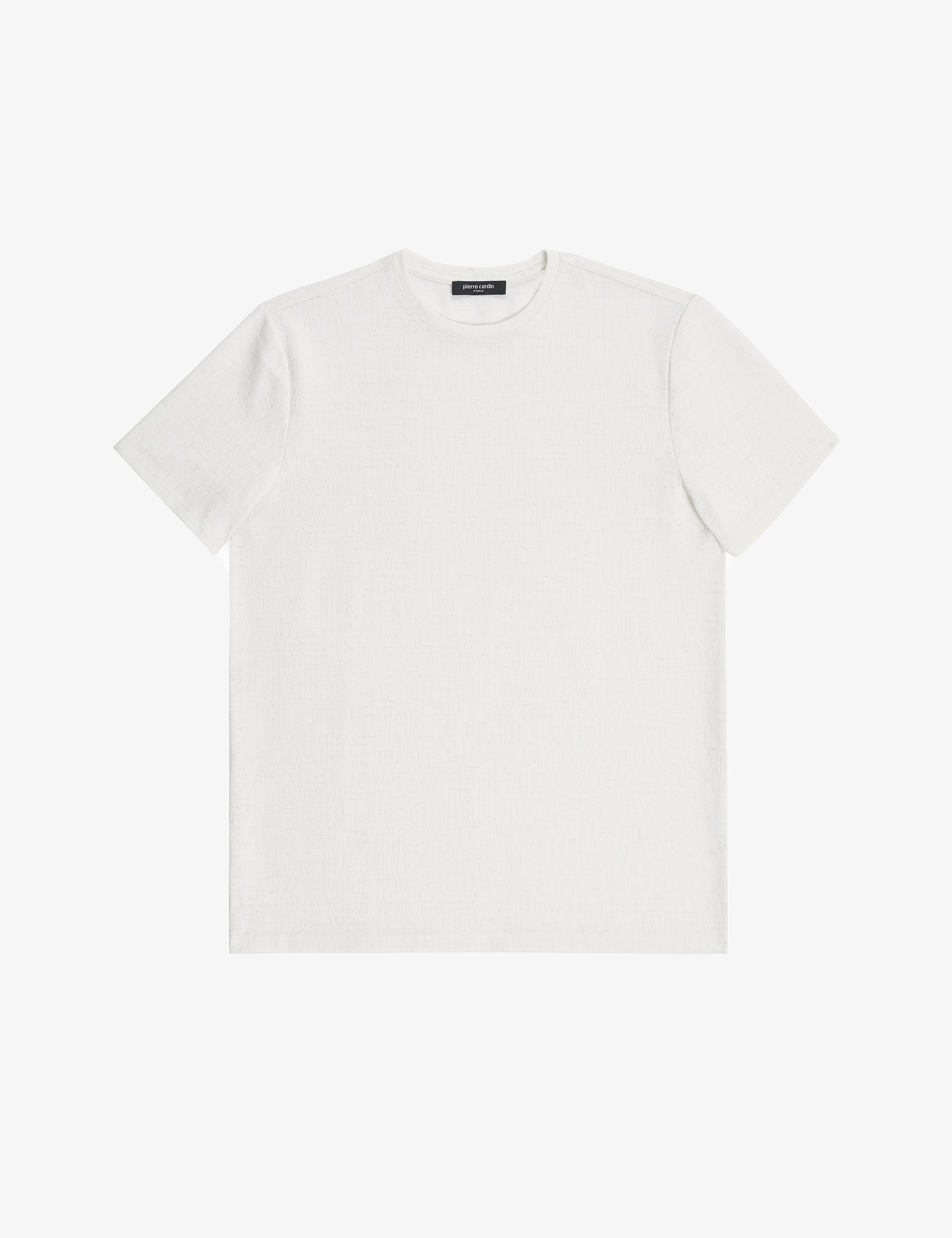 Ekru Regular Fit Bisiklet Yaka Tişört - Image 6