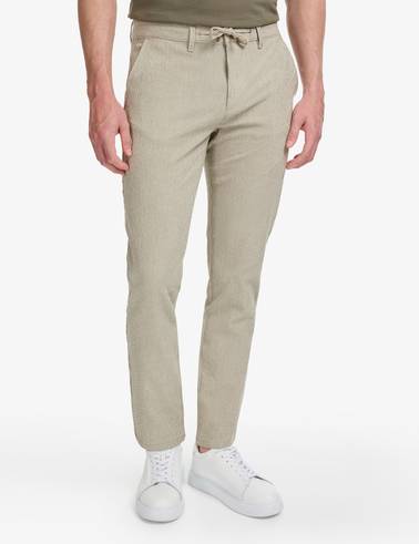 Haki Slim Fit Gofre Yazlık Kanvas Pantolon