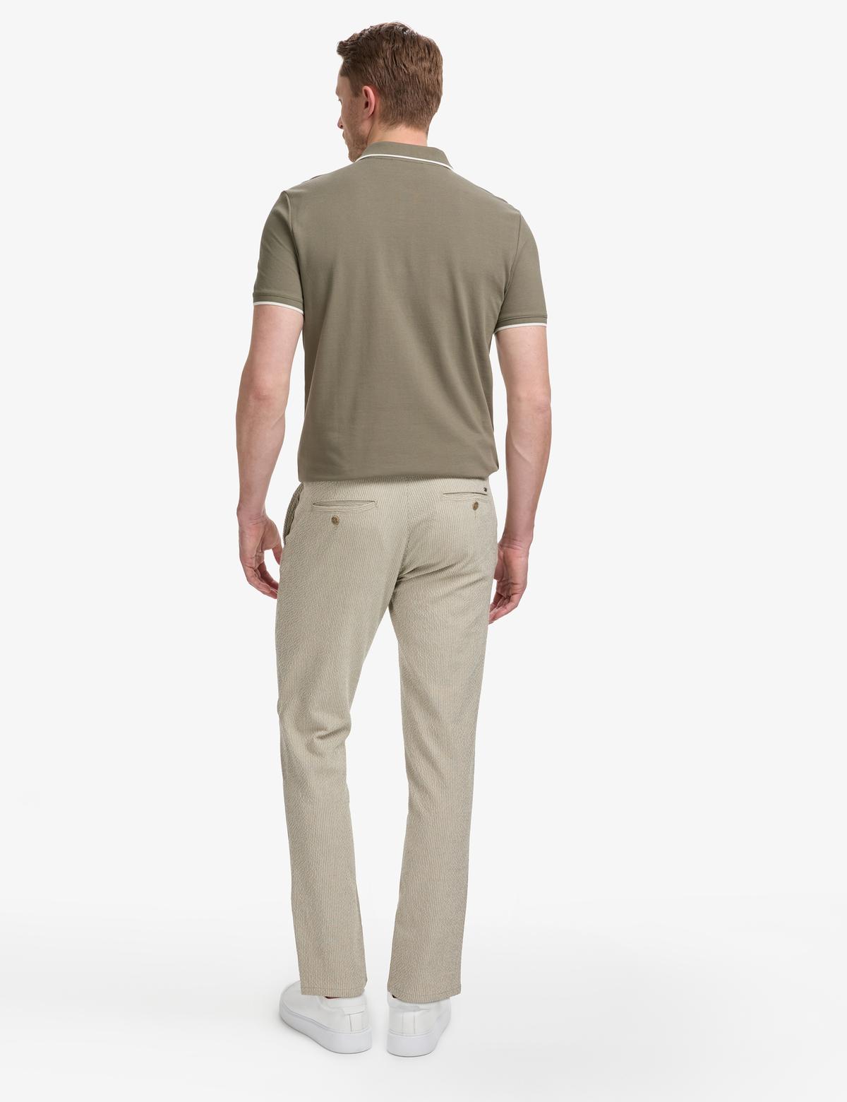 Haki Slim Fit Gofre Yazlık Kanvas Pantolon - 50305235094