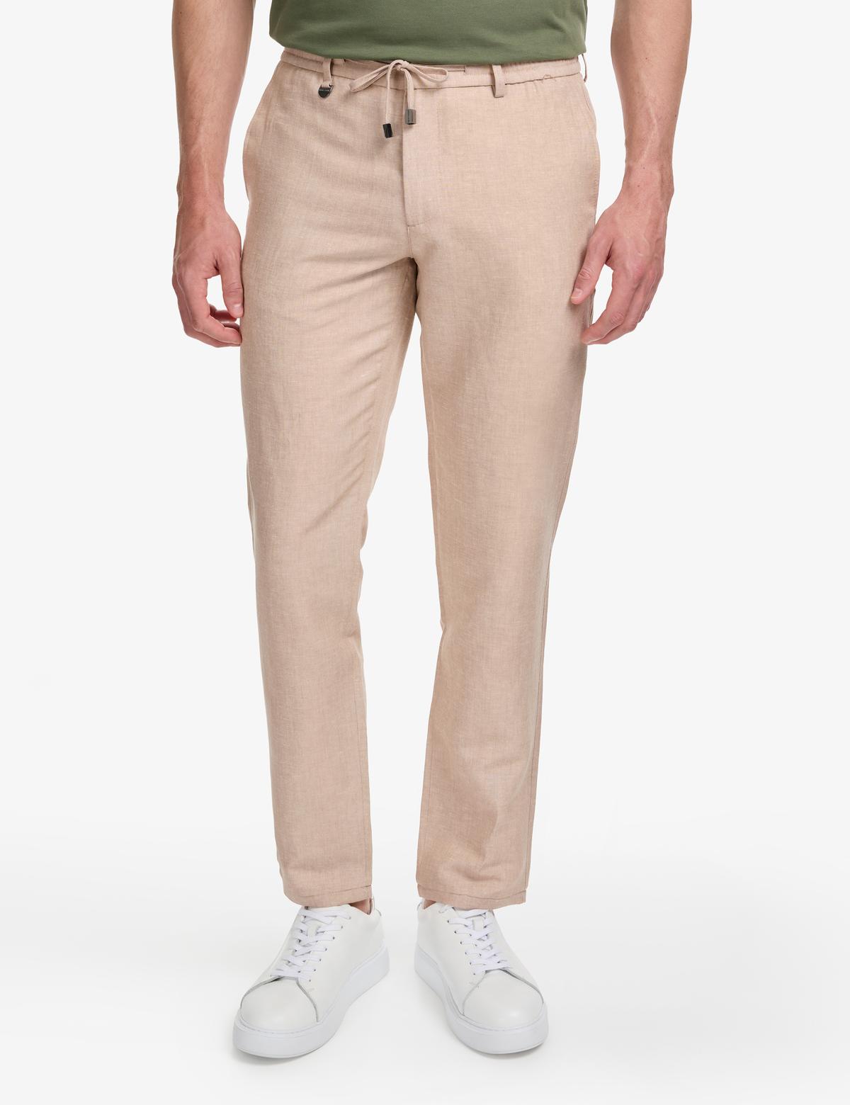 Açık Kahverengi Slim Fit Kumaş Pantolon - 50325164012