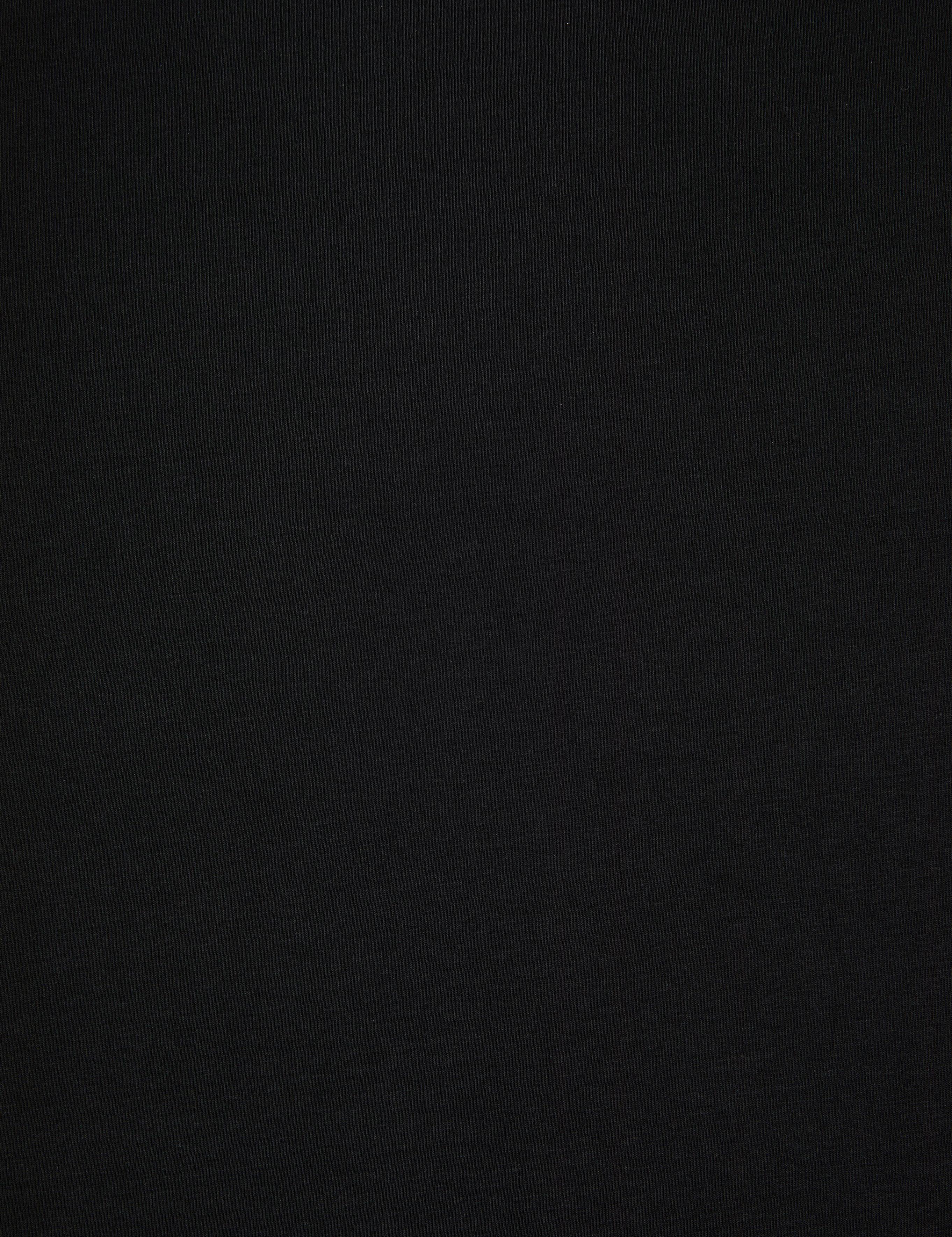 Siyah Slim Fit %100 Pamuk Bisiklet Yaka Basic Tişört