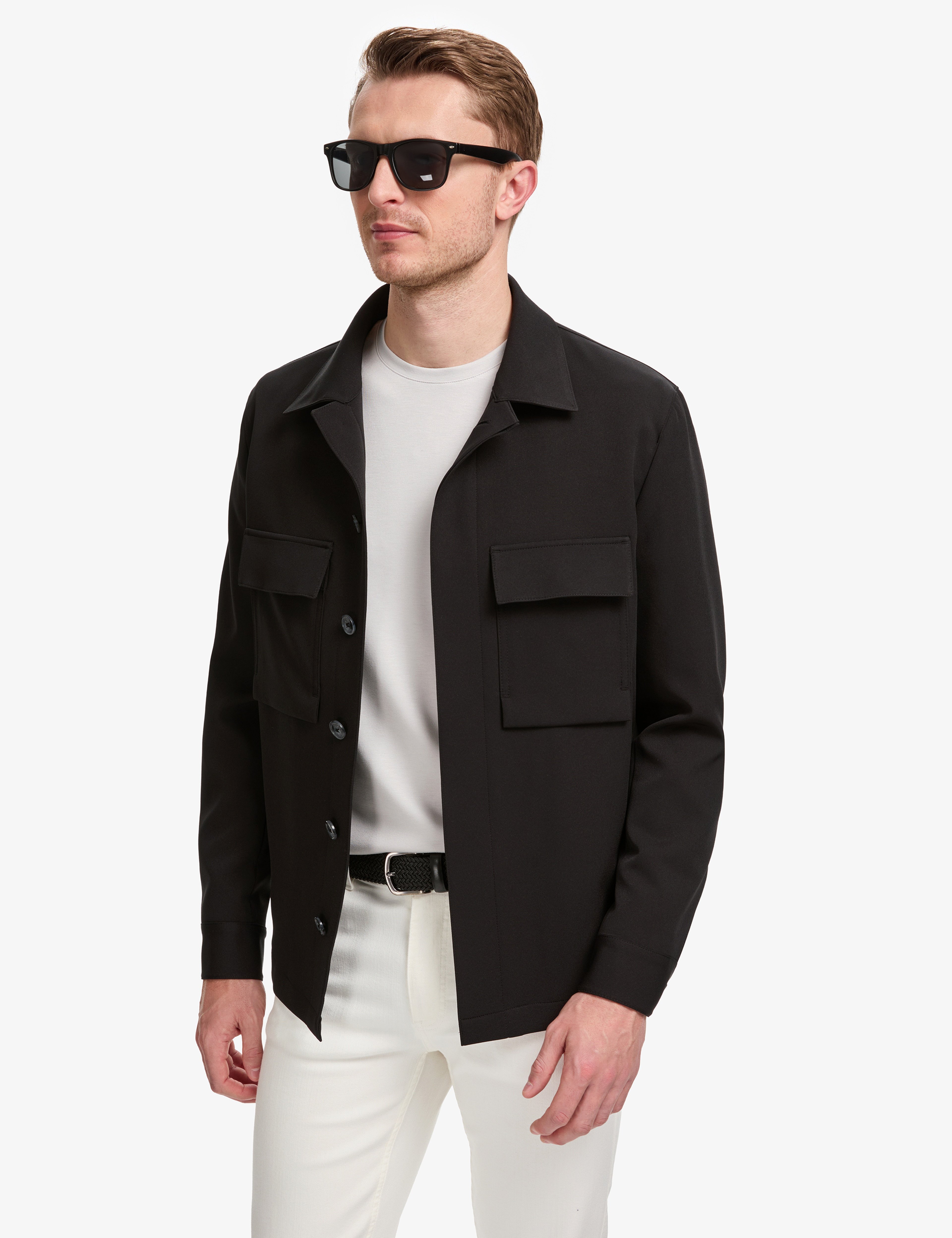 Siyah Regular Fit Gömlek Ceket