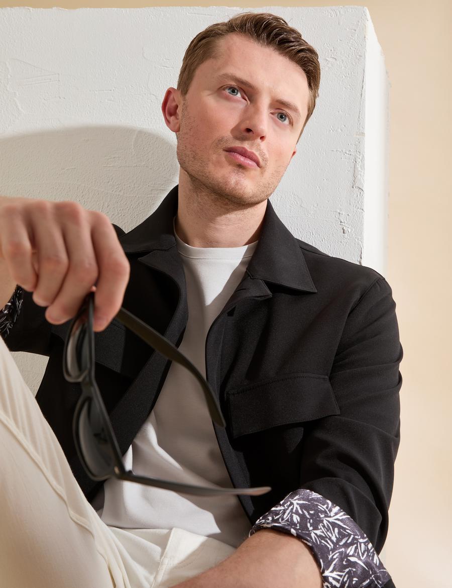 Siyah Regular Fit Ceket