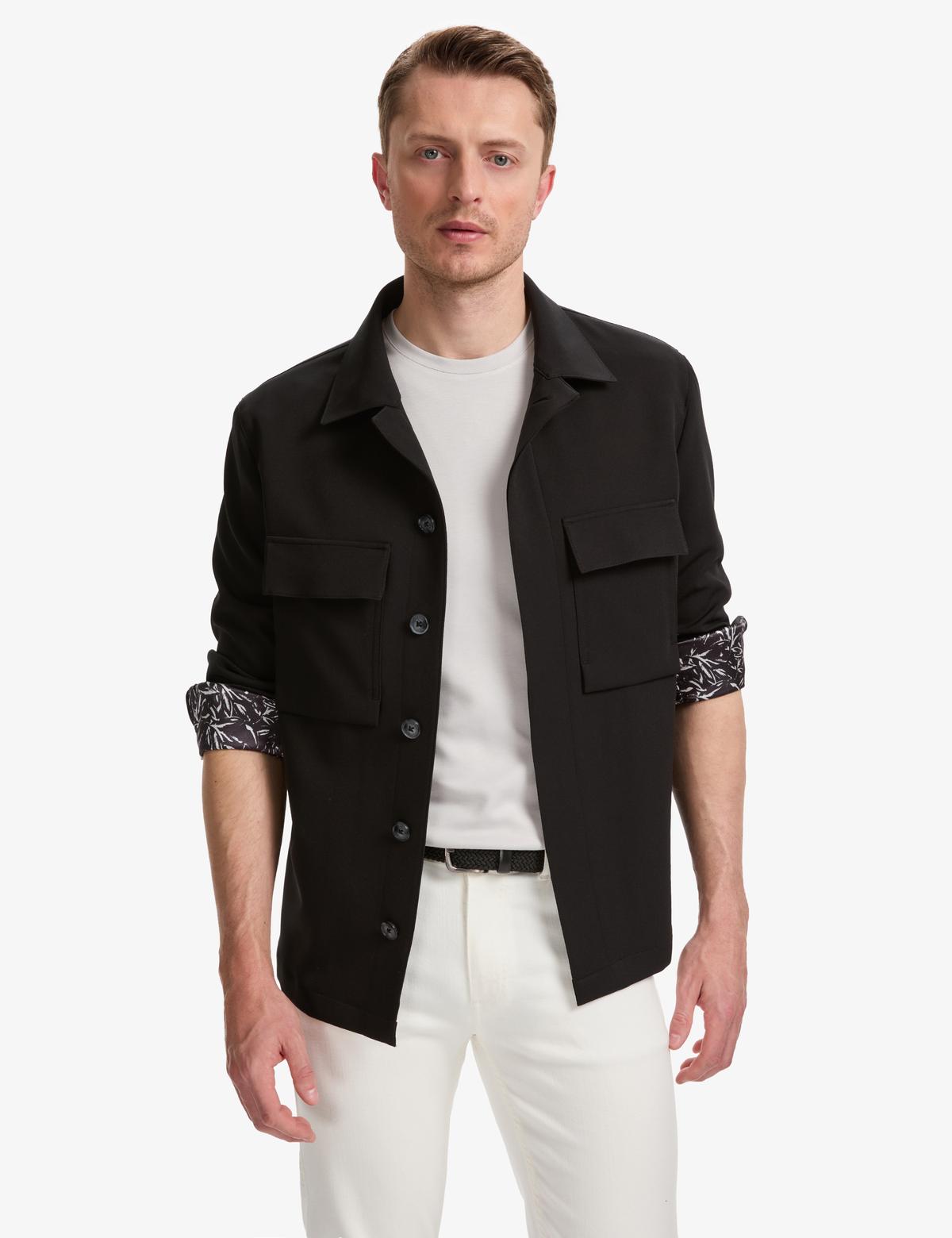 Siyah Regular Fit Ceket - 50319590038