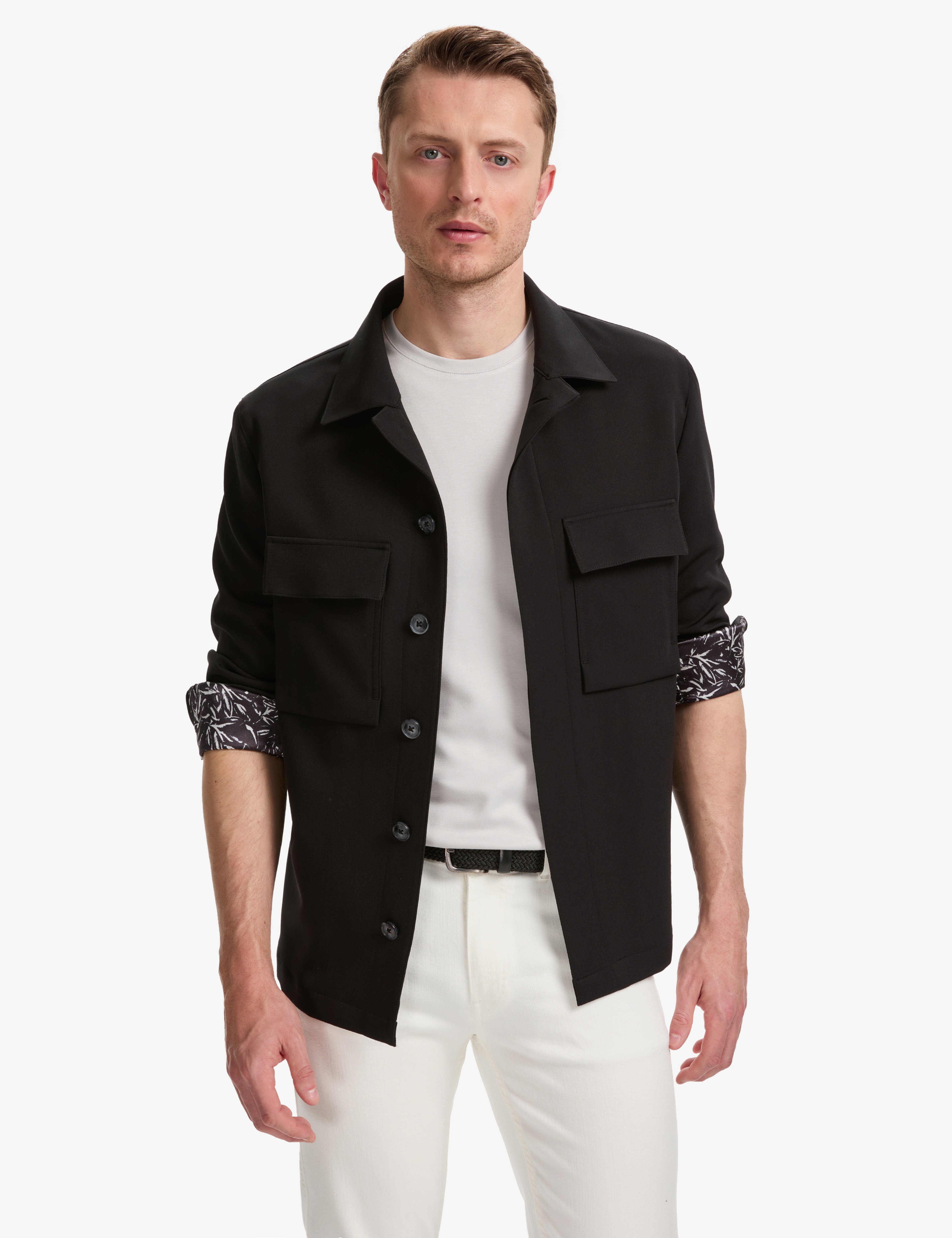 Siyah Regular Fit Gömlek Ceket