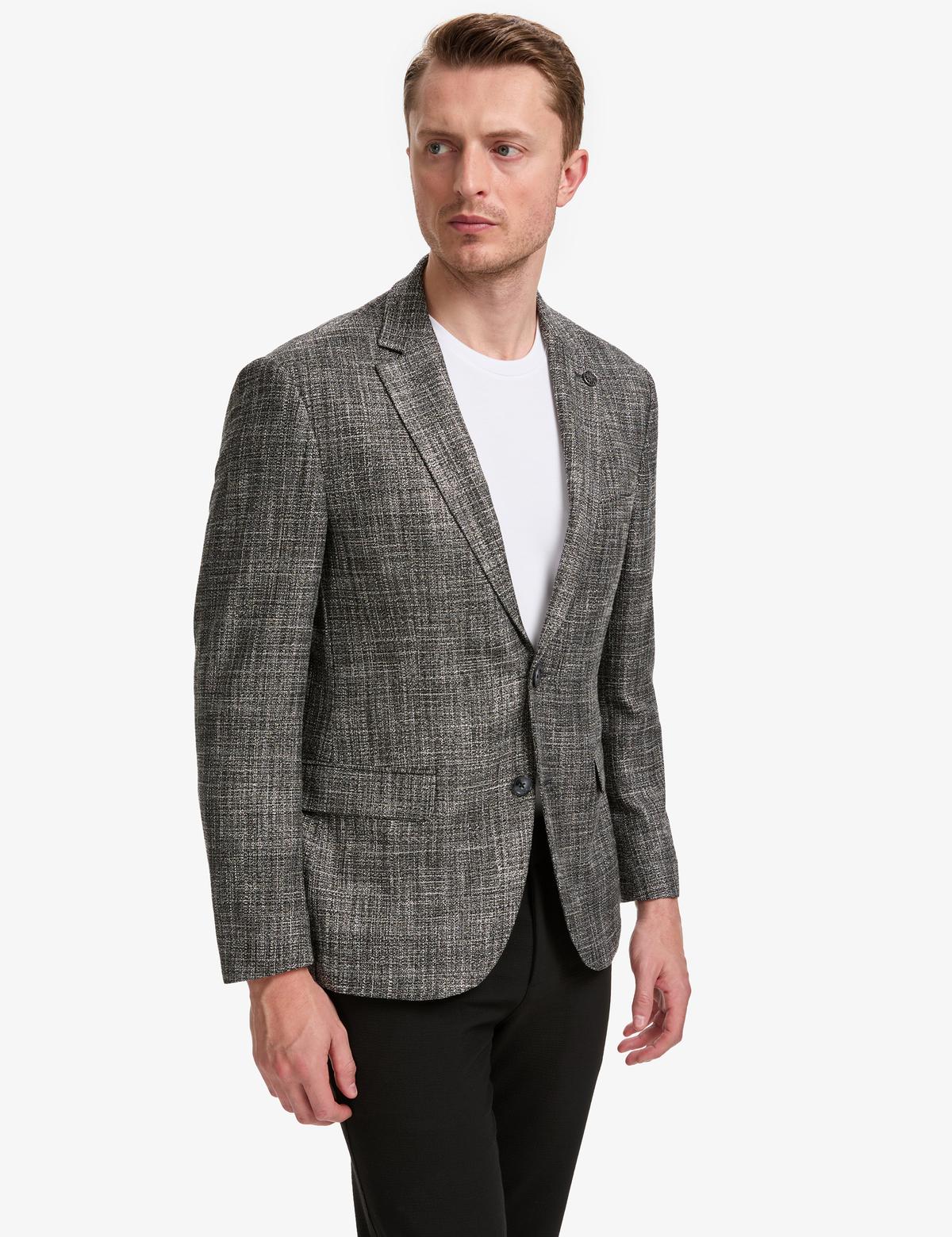 Siyah Slim Fit Ceket - 50324301065