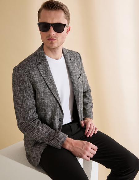 Siyah Slim Fit Ceket - 50324301065