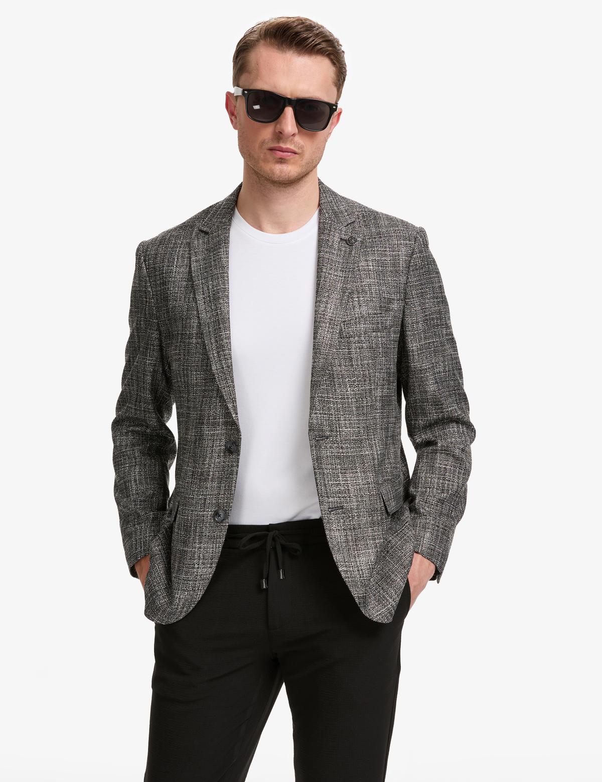 Siyah Slim Fit Ceket - 50324301065