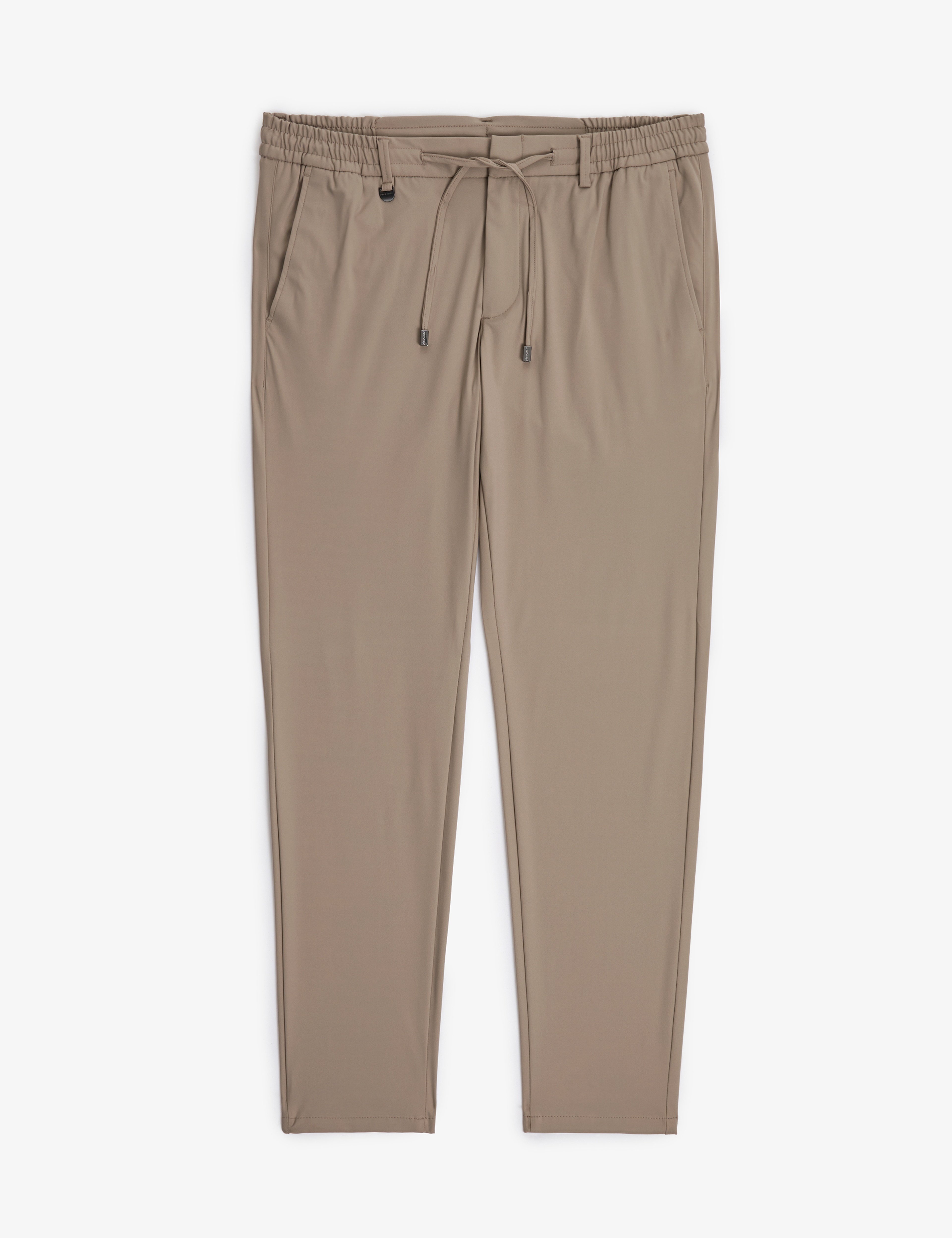 Koyu Bej Ex. Slim Fit Beli Kordonlu Klasik Jogger Pantolon