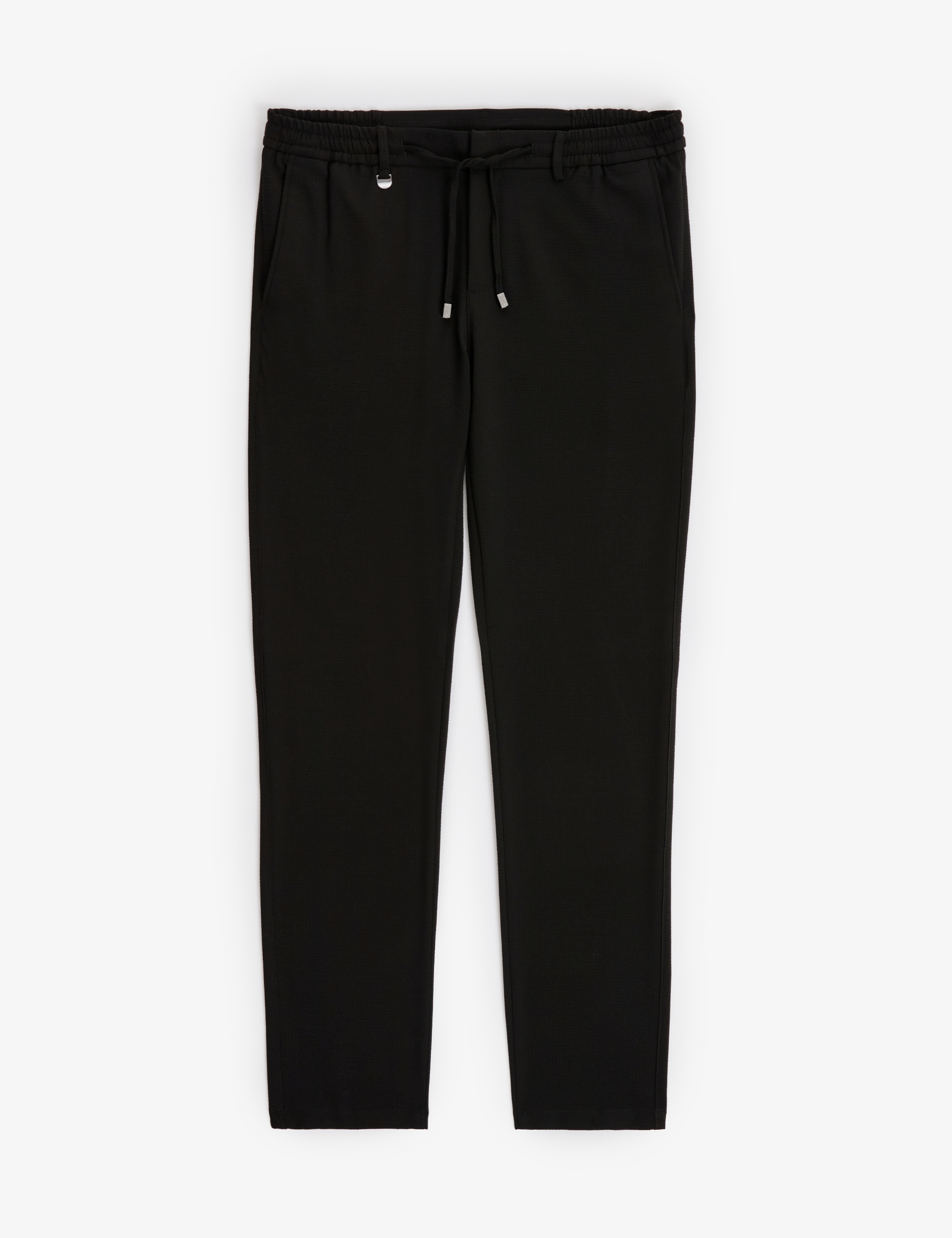 Siyah Ex. Slim Fit Beli Kordonlu Klasik Jogger Pantolon