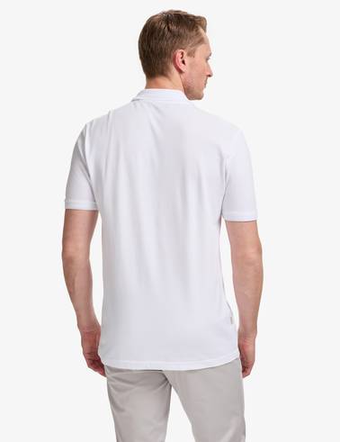 Beyaz Regular Fit %100 Pamuk Düğmeli Polo Yaka Basic Tişört