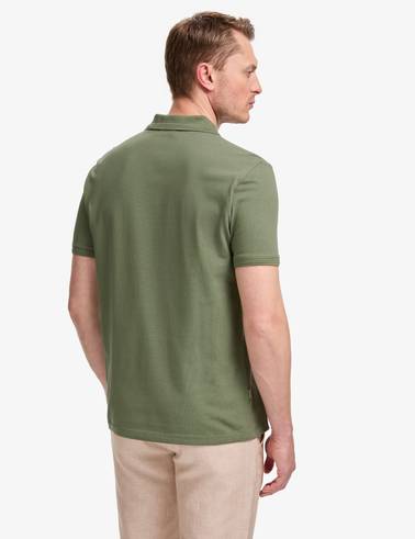 Haki Regular Fit %100 Pamuk Düğmeli Polo Yaka Basic Tişört