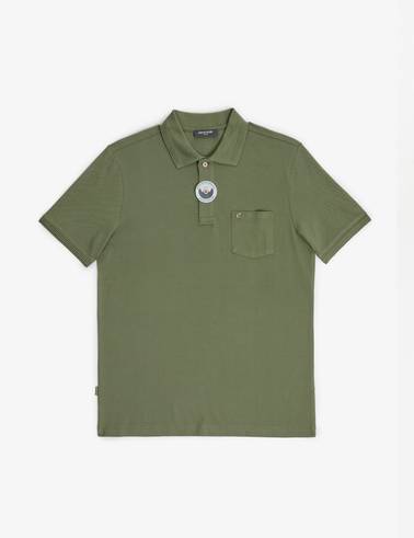 Haki Regular Fit %100 Pamuk Düğmeli Polo Yaka Basic Tişört