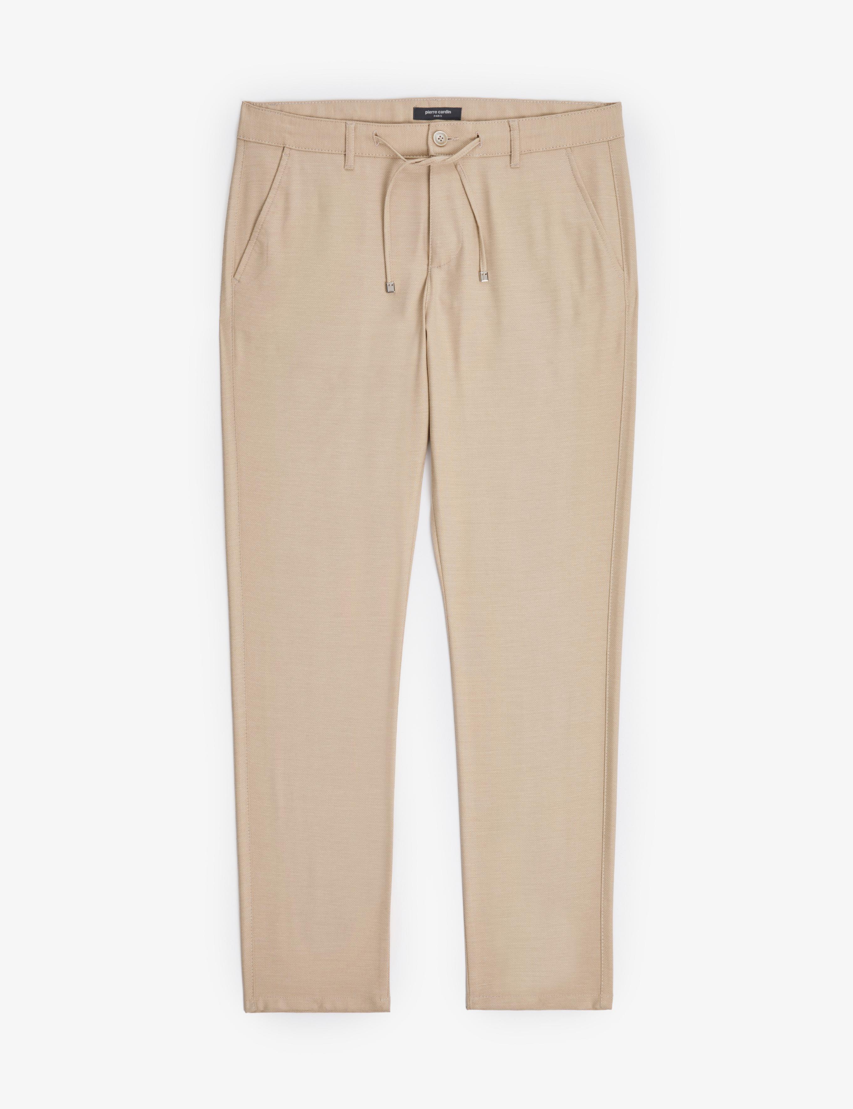 Bej Slim Fit Kanvas Pantolon