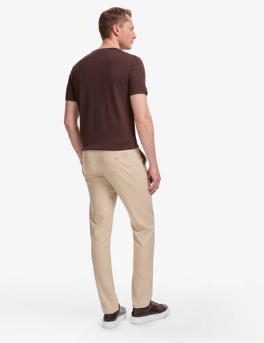 Bej Slim Fit Kanvas Pantolon
