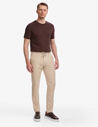 Bej Slim Fit Kanvas Pantolon