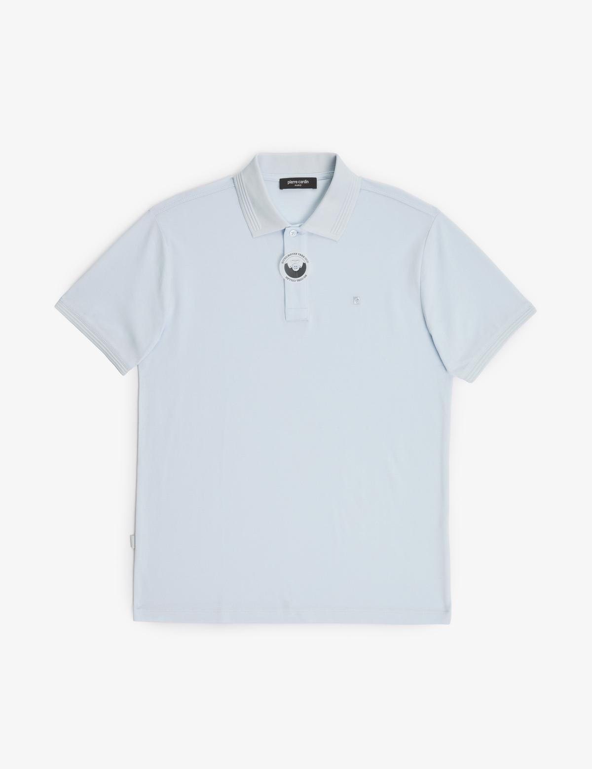 Açık Mavi Slim Fit Basic Tişört - 50321128185