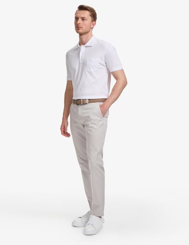 Açık Gri Slim Fit Basic Kanvas Pantolon