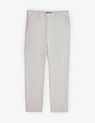 Açık Gri Slim Fit Kanvas Pantolon