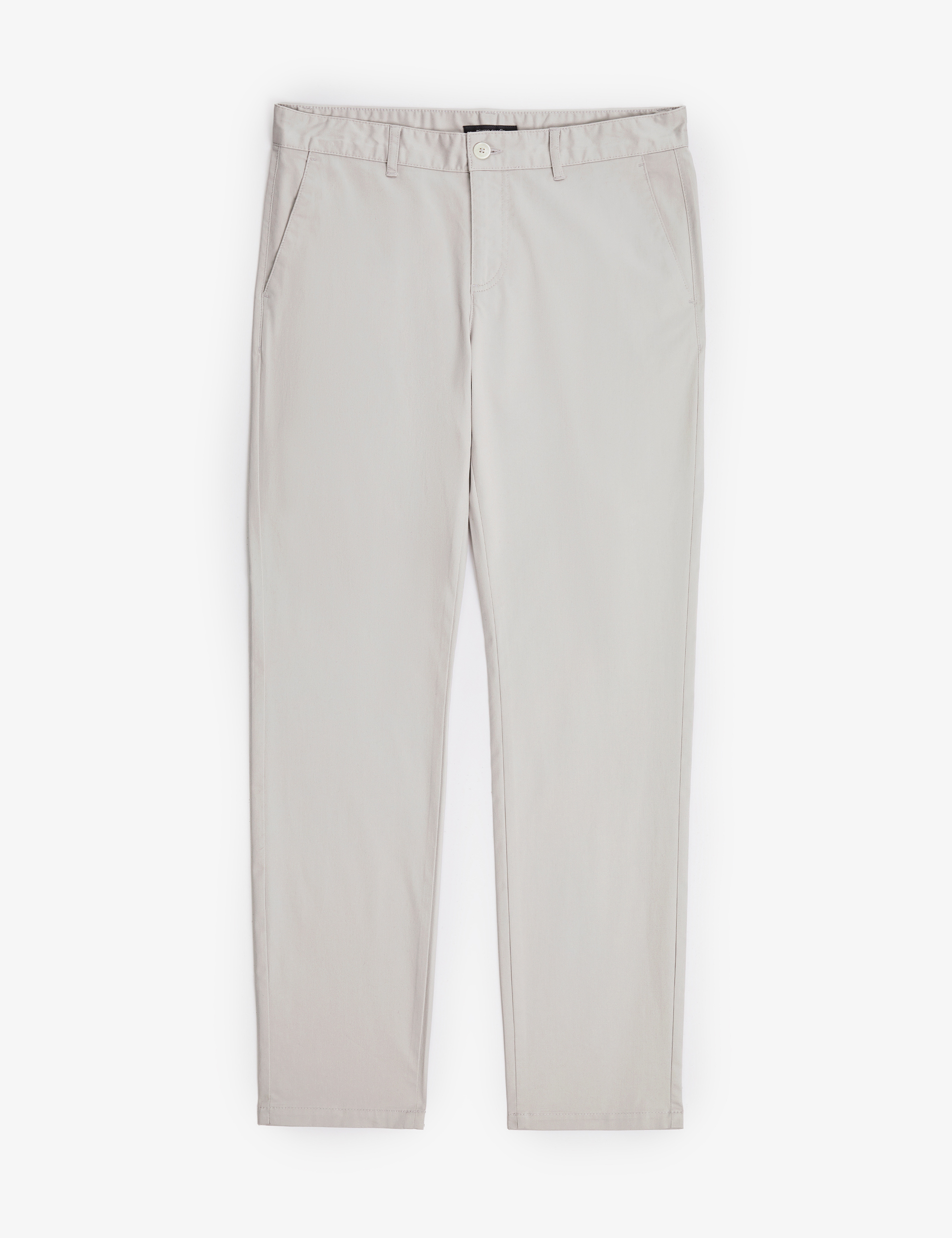 Açık Gri Slim Fit Basic Kanvas Pantolon - Image 5