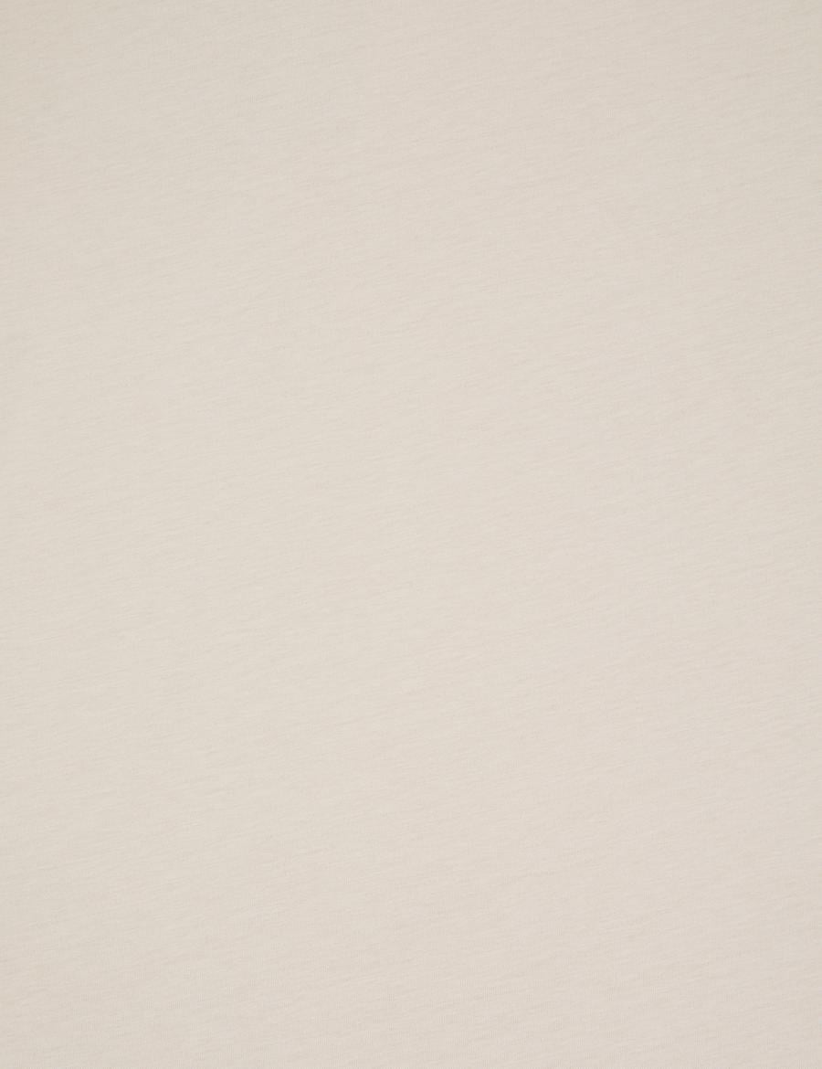 Bej Comfort Fit %100 Pamuk Bisiklet Yaka Basic Tişört