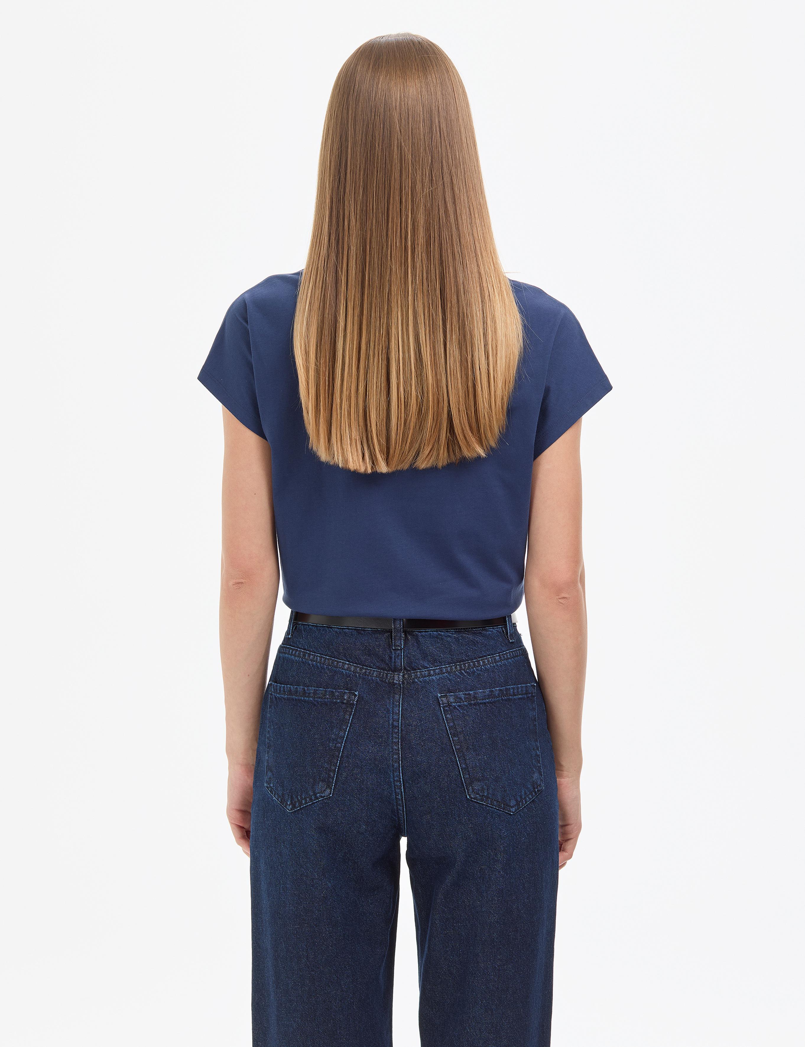 Lacivert Regular Fit Basic Tişört