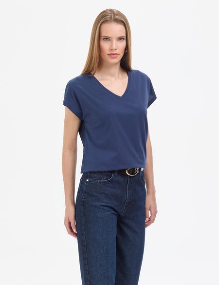 Lacivert Regular Fit Basic Tişört - 50325454010