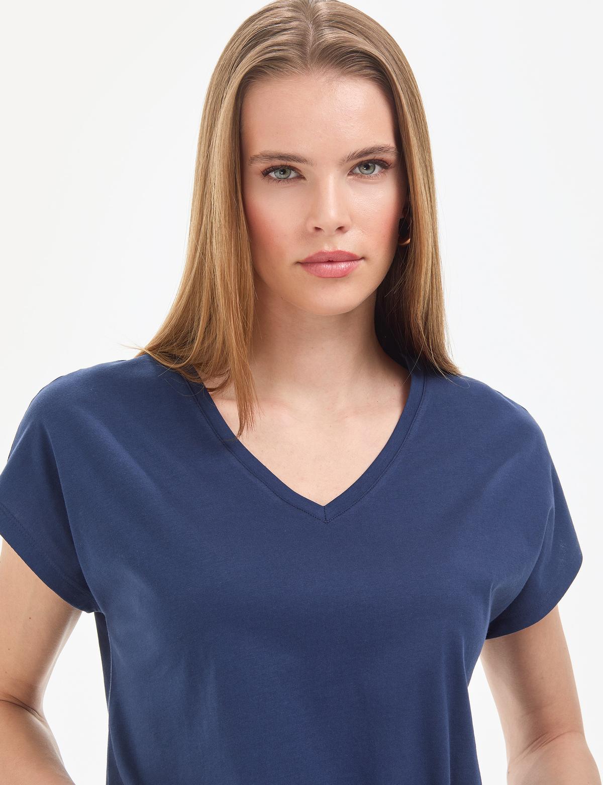 Lacivert Regular Fit Basic Tişört - 50325454010