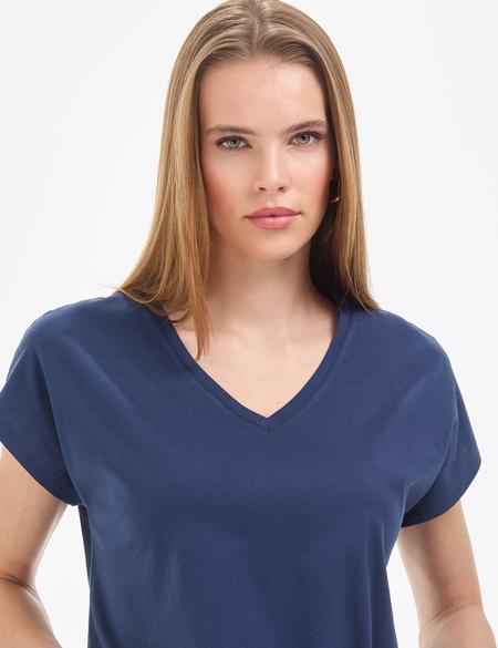 Lacivert Regular Fit Basic Tişört - 50325454010