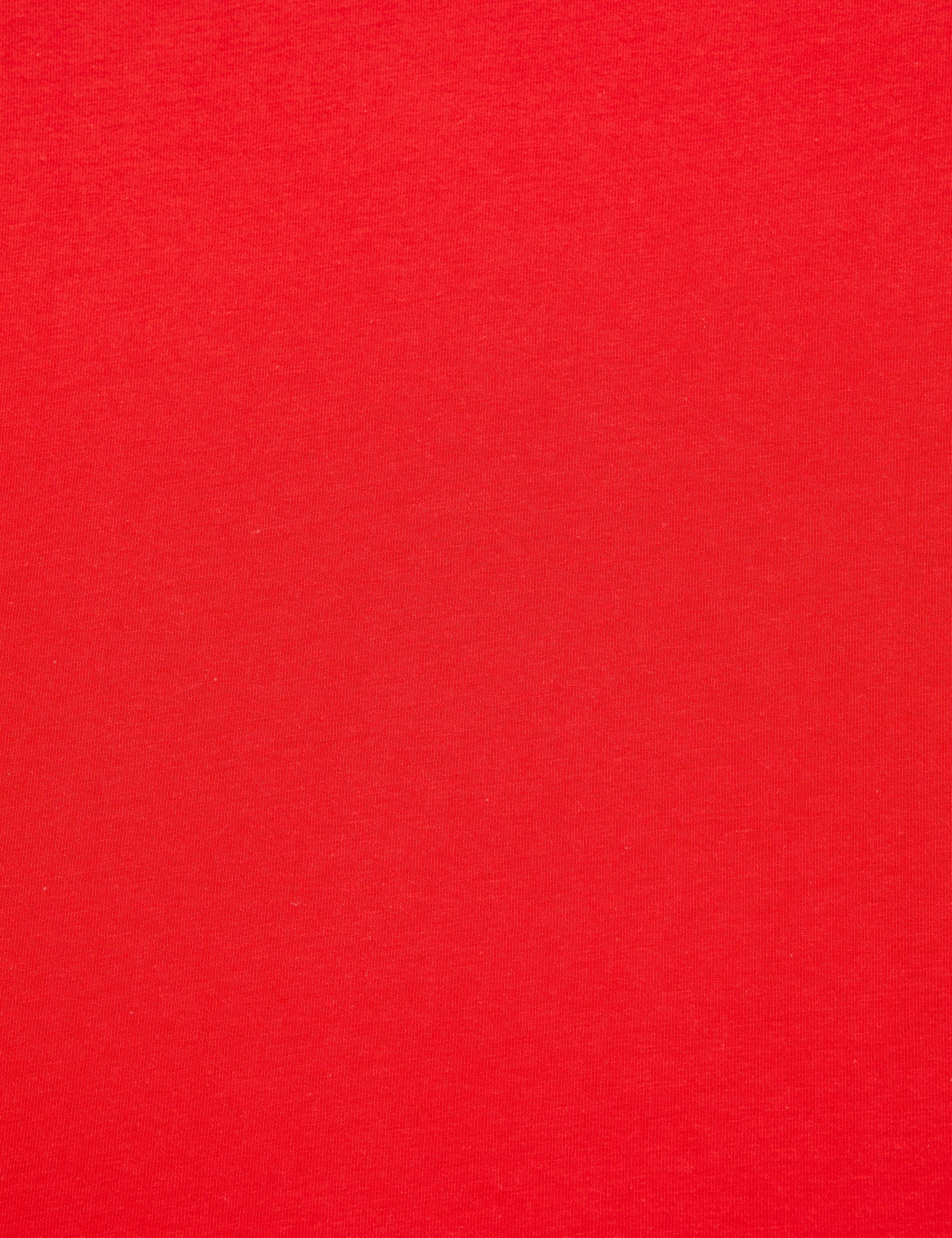 Kırmızı Regular Fit V Yaka Basic Tişört - Image 7