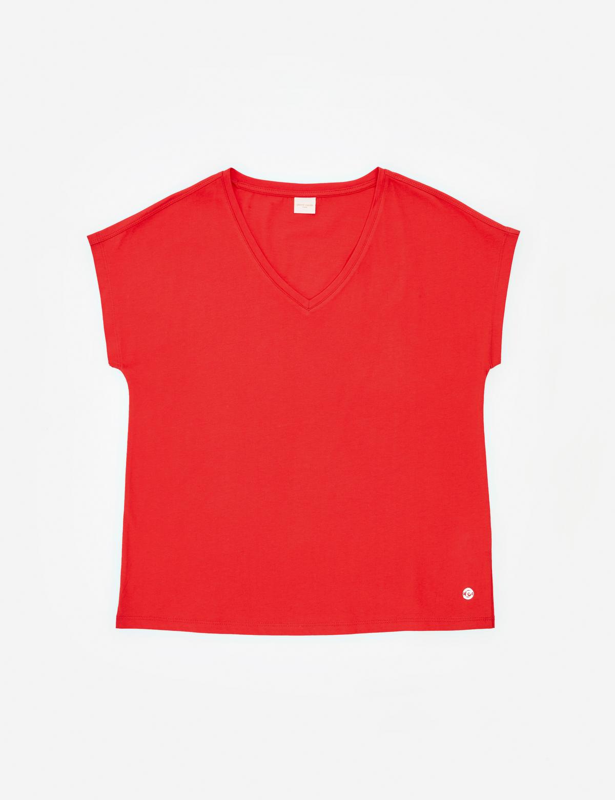 Kırmızı Regular Fit Basic Tişört - 50325454027