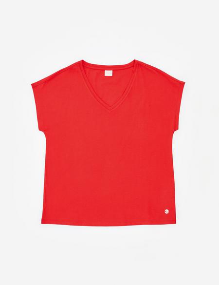 Kırmızı Regular Fit Basic Tişört - 50325454027