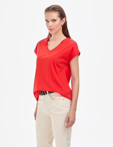 Kırmızı Regular Fit Basic Tişört - 50325454027