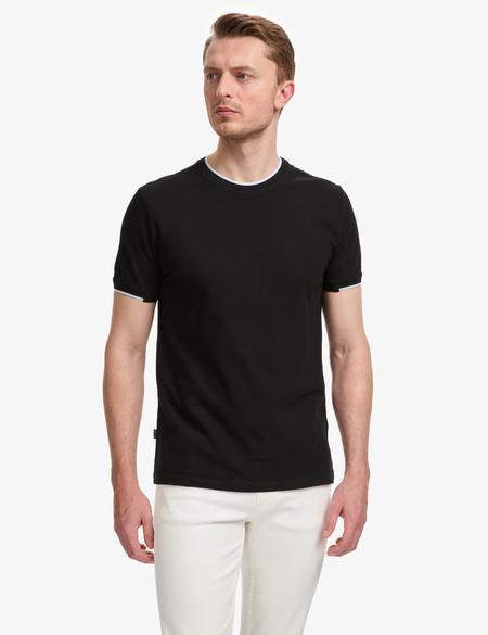 Siyah Slim Fit Tişört - 50327865031